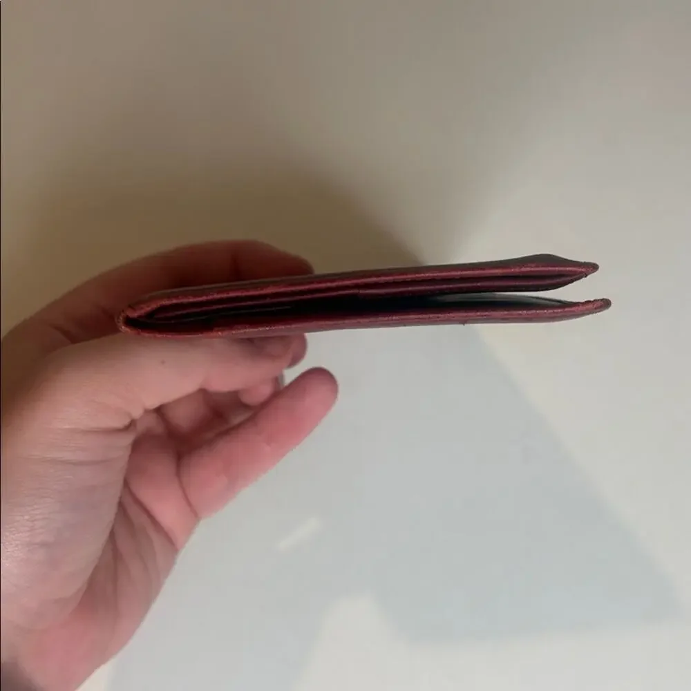 Burberry’s vintage red marroon checkbook wallet